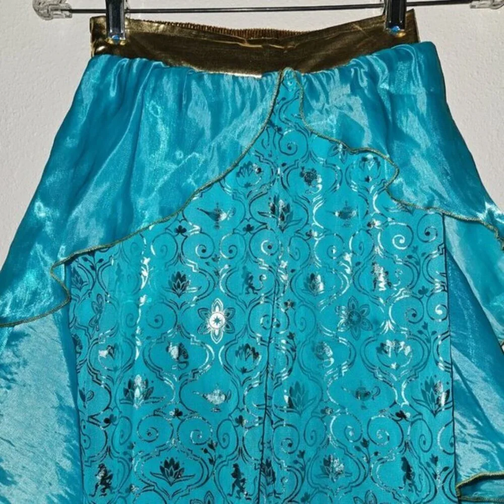 Disney Princess Jasmine Blue Gold PANTS ONLY Girls Medium 7/8 Halloween Costume